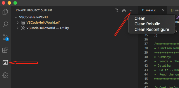 vsCode: how to do reconfigure and clean build? - Tools (IDE, programmer  etc.) - Onethinx Forum